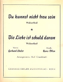 Du kannst nicht treu sein  und Die Liebe ist schuld daran: fr Blasorchester