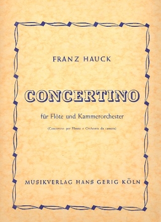Concertino fr Flte und Orchester fr Flte und Klavier