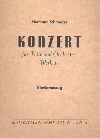 Konzert op.37 fr Flte und Orchester fr Flte und Klavier