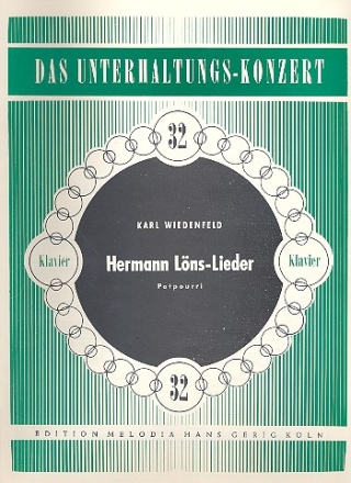 Hermann-Lns-Lieder: Potpourri fr Klavier