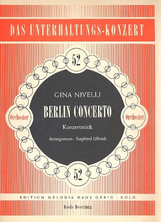 Berlin-Concerto Konzertstck fr Orchester