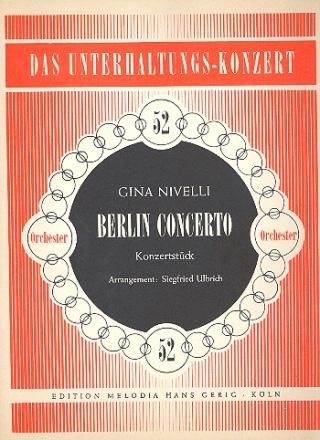 Berlin Concerto: Konzertstck fr Salonorchester