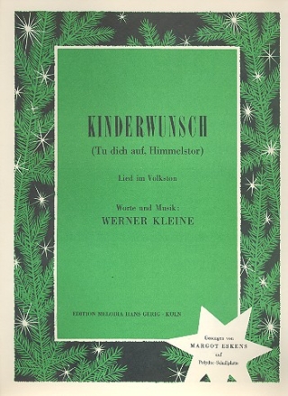 Kinderwunsch fr Gesang und Klavier