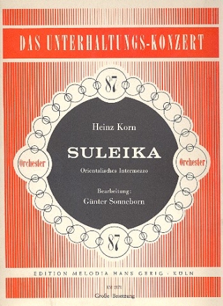 Suleika Orientalisches Intermezzo fr Orchester (groe Besetzung)