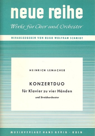 Konzert-Duo op.149 fr Klavier zu 4 Hnden und Streichorchester Partitur und Stimmen