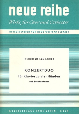 Konzert-Duo op.149 fr Klavier zu 4 Hnden und Streichorchester Partitur und Stimmen