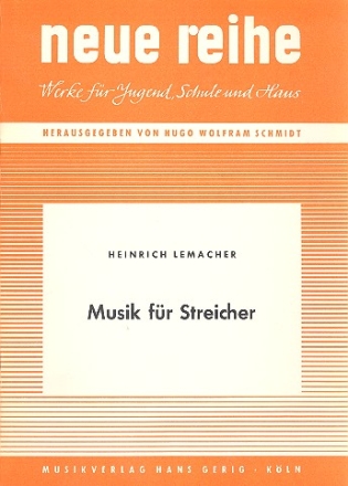 Musik fr Streicher op.38,2 Partitur