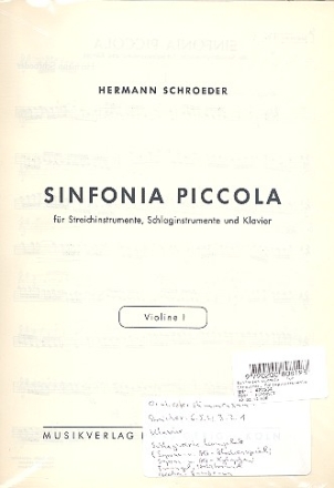 Sinfoniea piccola fr Streicher, Schlaginstrumente und Klavier