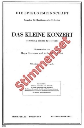 Herrmann, Hugo Das kleine Konzert Akkordeonorchester Stimmenset