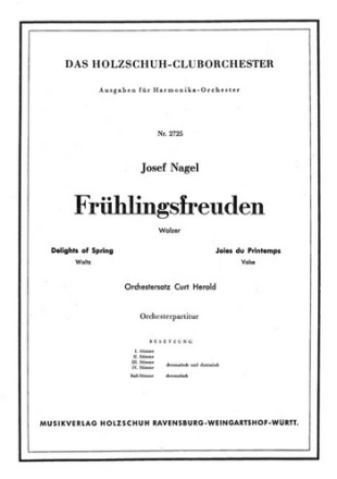 Nagel, Josef Frhlingsfreuden Akkordeonorchester Partitur