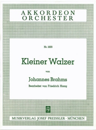 Brahms, Johannes Kleiner Walzer Akkordeonorchester Partitur