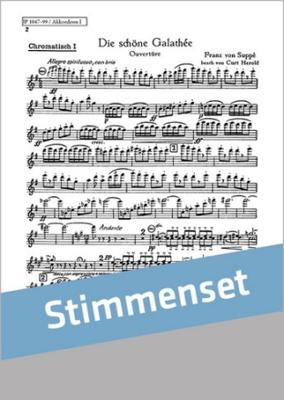 Supp, Franz von Die schne Galathee Akkordeonorchester Stimmenset