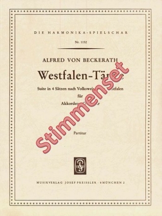 von Beckerath, Alfred Westfalen-Tnze Akkordeonorchester Stimmenset