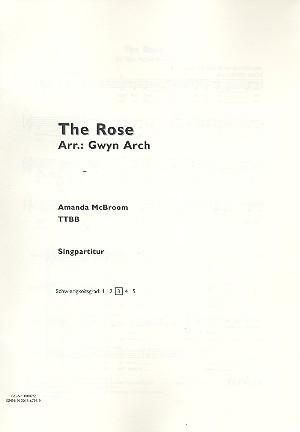 The Rose fr Mnnerchor und Klavier Chorpartitur (dt/en)