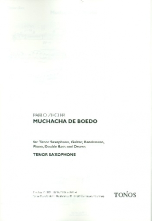 Muchacha de Boedo fr Tenorsaxophon, Gitarre, Bandoneon, Kontrabass, Schlagzeug und Klavier Stimmen