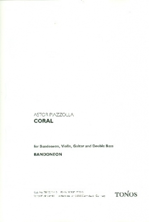 Coral fr Bandoneon, Violine, Gitarre und Kontrabass Stimmen
