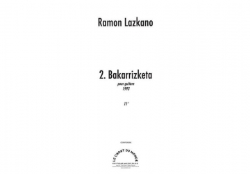 2. Bakarrizketa (1993) pour guitare