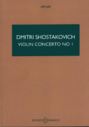 Dimitri Shostakovich, Concerto No. 1 Op.77 Violin and Orchestra Studienpartitur