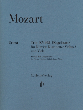 Trio KV498 fr Klarinette (Violine), Viola und Klavier 4 Stimmen
