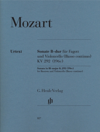 Sonate B-Dur KV292 für Fagott und Violoncello (Fagott und Klavier)