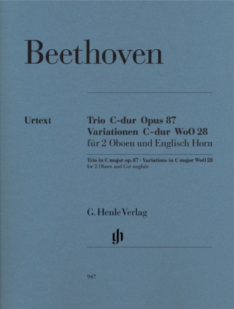Trio C-Dur op.87  und  Variationen C-Dur WoO28 für 2 Oboen und Englischhorn Stimmen
