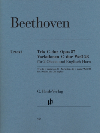 Trio C-Dur op.87  und  Variationen C-Dur WoO28 fr 2 Oboen und Englischhorn Stimmen