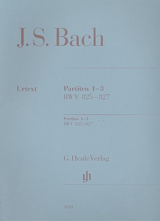 Partiten Nr.1-3 BWV825-827 fr Klavier (ohne Fingersatz)