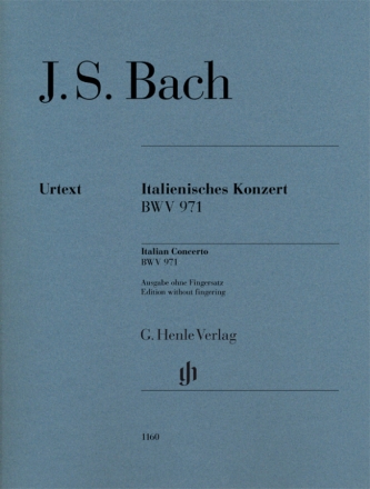 Italienisches Konzert BWV971 für Klavier (ohne Fingersatz)