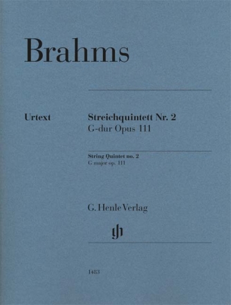 Streichquintett Nr. 2 G-Dur op. 111 fr 2 Violinen, 2 Violen und Violoncello Stimmensatz