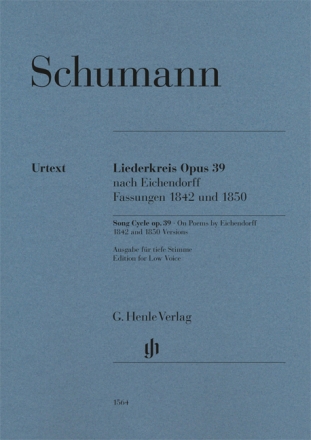 Liederkreis op.39 nach Eichendorff - Fassungen 1842 fr Gesang (tief) und Klavier