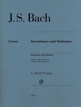 Inventionen und Sinfonien BWV772-801 fr Klavier (ohne Fingersatz) Neuausgabe 2015