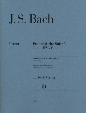 Franzsische Suite Nr.5 G-dur BWV816 fr Klavier