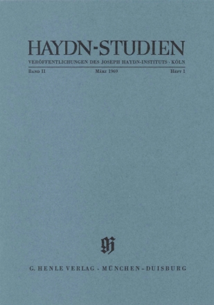 Haydn-Studien Band 2 Teil 1
