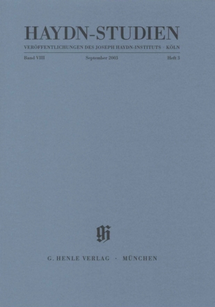 Haydn-Studien Band 8 Teil 3