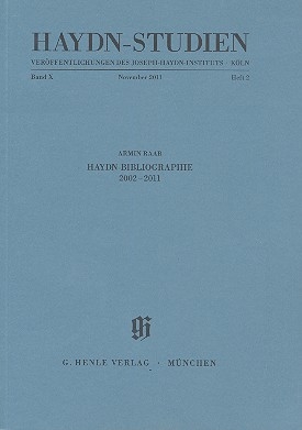 Haydn-Studien Band 10 Heft 2 Haydn-Bibliographie 2002-2011