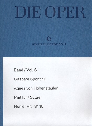Agnes von Hohenstaufen  Partitur (Hallband 1)