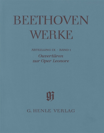 HN4331 Beethoven Werke Abteilung 9 Band 1 Ouvertren 1-3 zur Oper Leonore Partitur mit kritischem Bericht,  broschiert