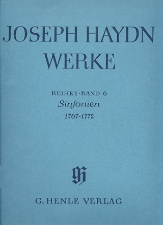 Gesamtausgabe Reihe 1 Band 6 Sinfonien 1767-1772 Partitur,  broschiert