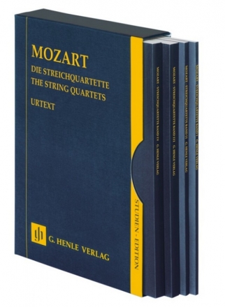 Die Streichquartette (4 Bnde im Schuber) fr 2 Violinen, Viola und Violoncello Studienpartitur