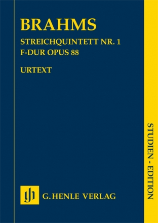 Streichquintett F-Dur Nr.1 op.88 fr 2 Violinen, 2 Violen, Violoncello Studienpartitur