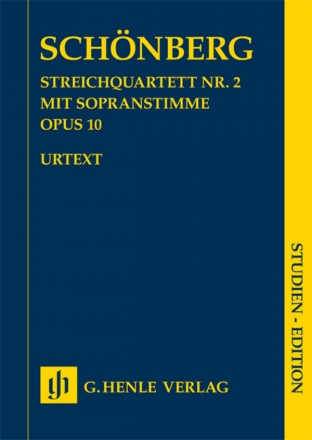 Streichquartett Nr.2 op.10 fr Sopran, 2 Violinen, Viola, Violoncello Studienpartitur