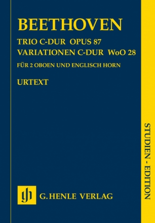Trio C-Dur op.87  und  Variationen C-Dur WoO28 für 2 Oboen und Englischhorn Studienpartitur