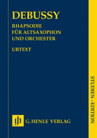 Rhapsodie fr Altsaxophon und Orchester Studienpartitur