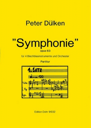 Sinfonie fr vier Solo-Instrumente und sehr groes Ens Orchester Spielpartitur(en)
