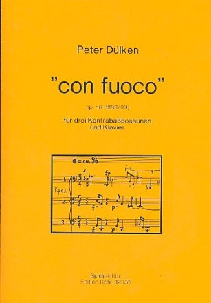 Con fuoco op.58 fr 3 Kontrabassposaunen und Klavier Partitur