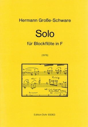 Solo fr Blockflte in F (1976)