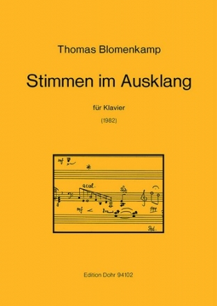 Stimmen im Ausklang (1982) fr Klavier