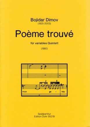 Pome trouv fr variables Quintett (1980) Instrument(e) (5) Spielpartitur(en)