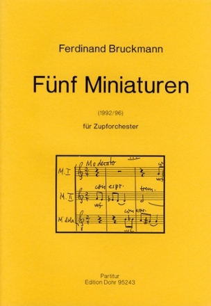 5 Miniaturen fr Zupforchester (1992/96) Zupforchester Partitur