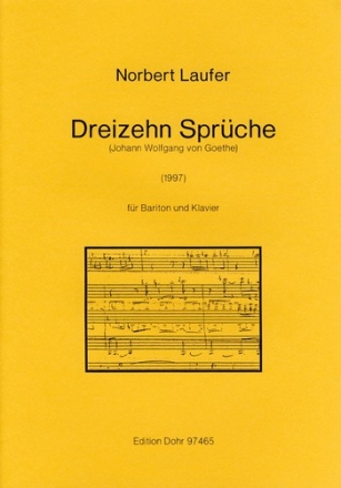 13 Sprche fr Bariton und Klavier (1997) (Joh